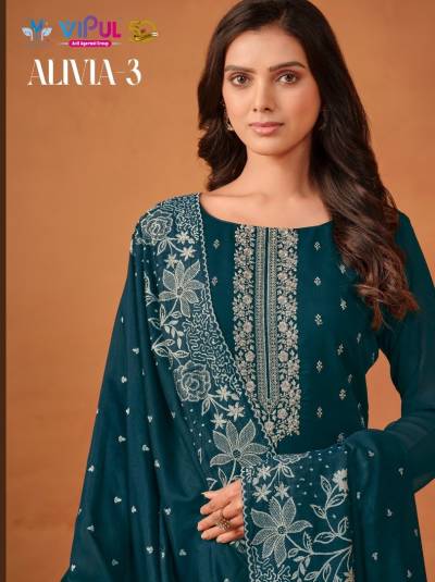 ALIVIA VOL 03 BY VIPUL EMBROIDERY SALWAR KAMEEZ MANUFACTURER IN INDIA
